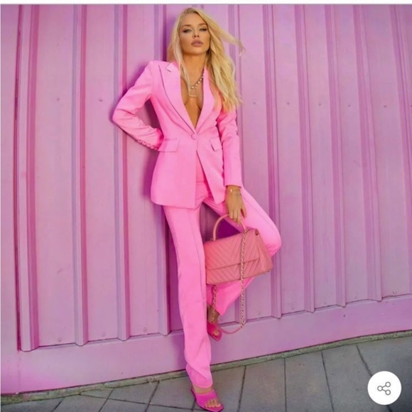 luxedress Jackets & Blazers - Neon Pink Blazer and Pant Set